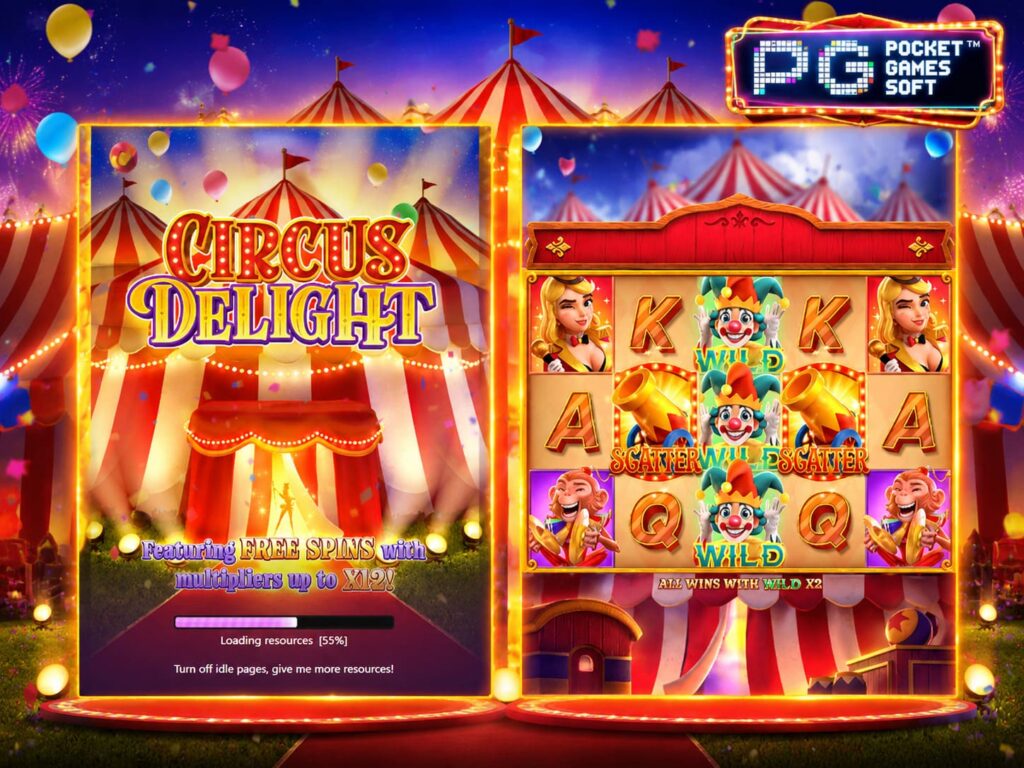 รีวิวเกมสล็อต Circus Delight สล็อตธีมละครสัตว์สุดหรรษา