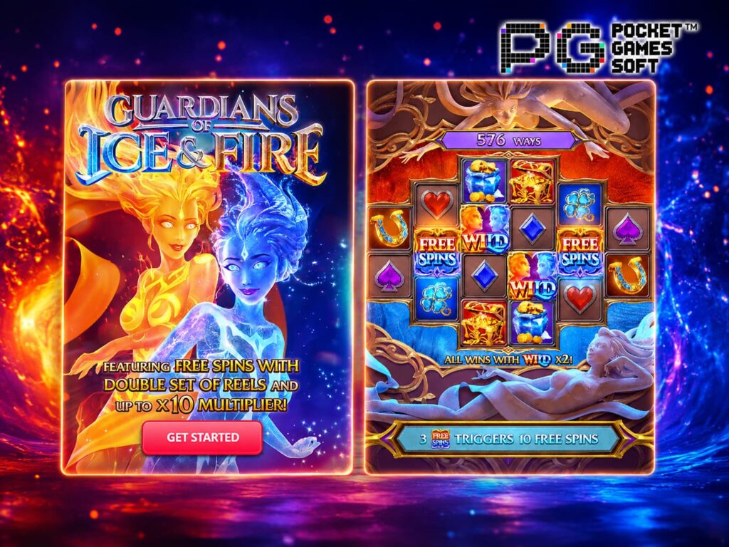 รีวิวเกมสล็อต Guardians of Ice Fire เกมภาพสวยน่าเลล่น