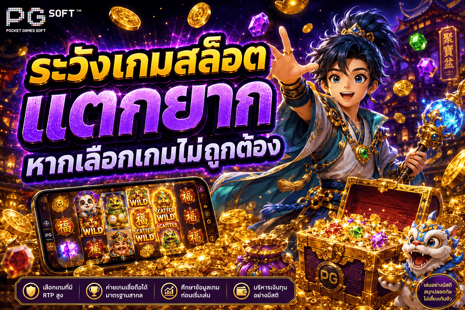 หลายคนไม่รู้เลยว่าตัวเองกำลังเลือกที่จะทำให้คุณเสี่ยงขาดทุนแบบไม่รู้ตัว แล้วคุณรู้หรือไม่ว่าโอกาสแตกโบนัสอยู่ที่การเลือกเกมแทบจะ 100% เลยก็ว่าได้ เมื่อไหร่ก็ตามที่คุณเลือกเล่นเกมผิดประเภท เล่นเกมที่เกินงบแบบไม่ดูกำลังเงินของตัวเอง มีความเสี่ยงสูงมากที่จะขาดทุนและการเดิมพันที่เงียบสุด ๆ โดยไม่มีการแตกโบนัสเกิดขึ้น