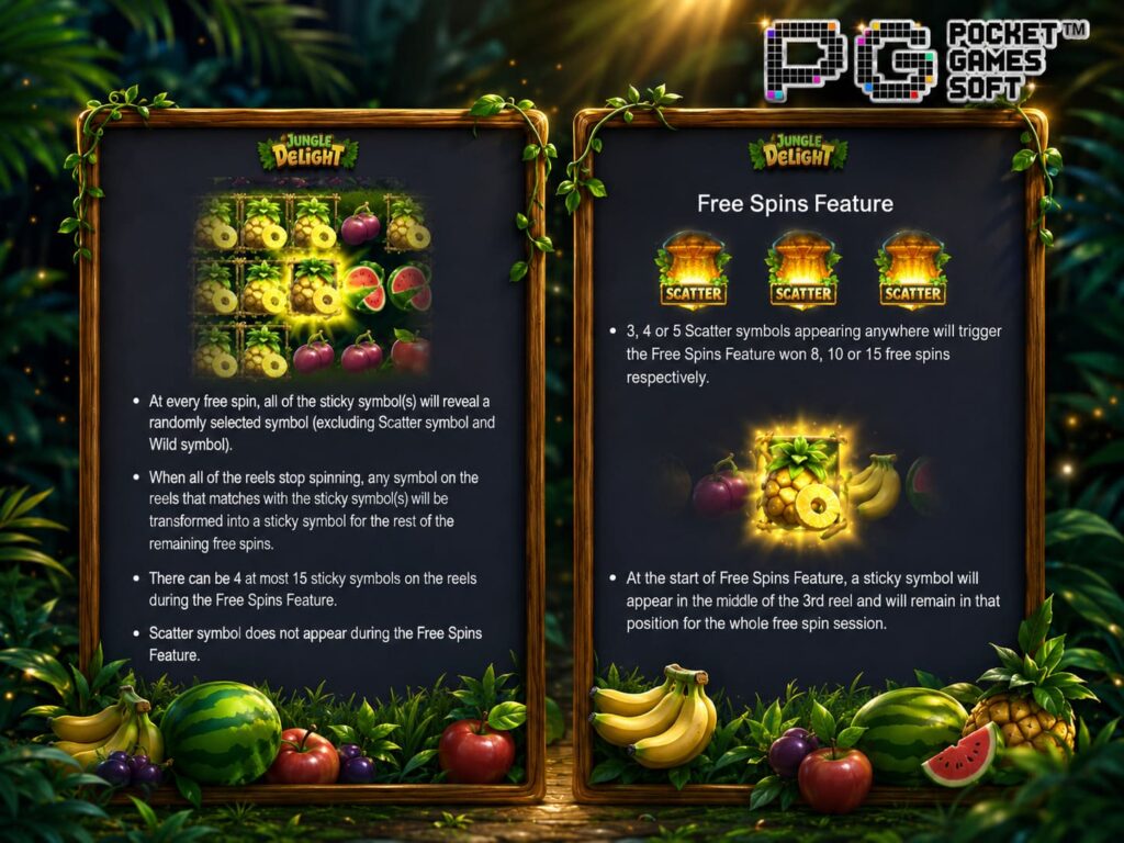 รีวิวเกม Jungle Delight ฟีเจอร์เด็ด