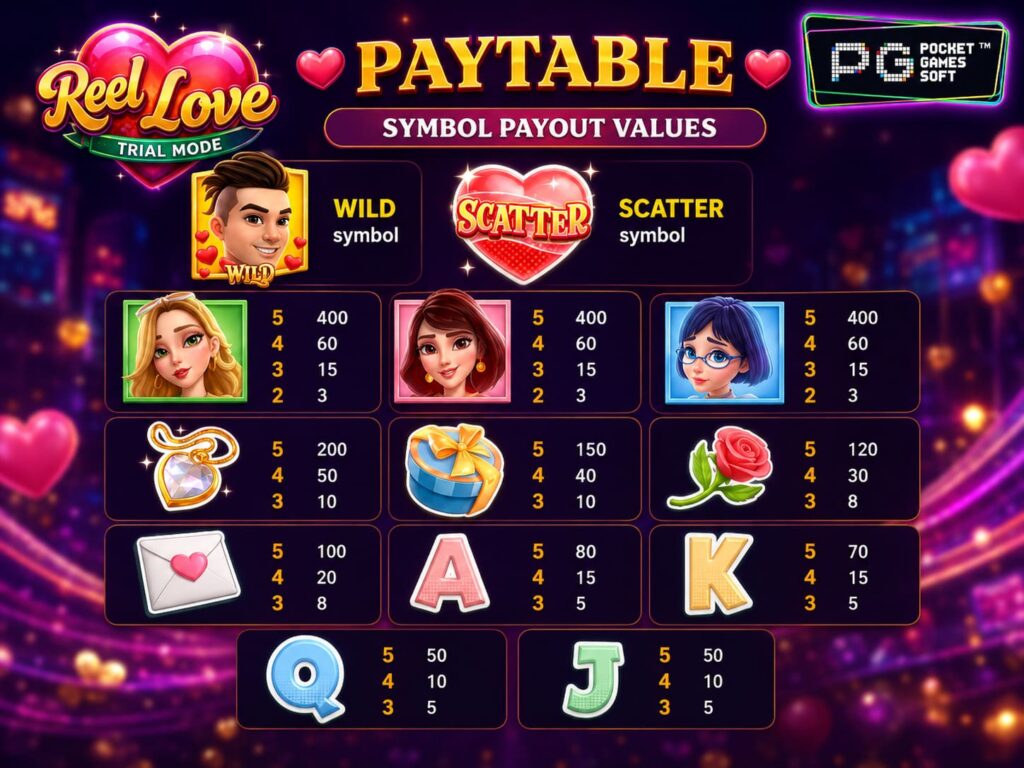 รีวิวเกม Reel Love สัญลักษณ์สำคัญในเกม