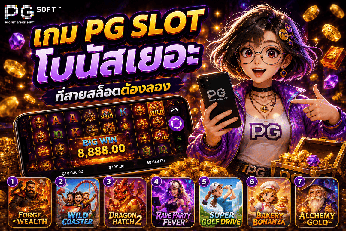 7 เกม PG SLOT โบนัสเยอะ ที่สายสล็อตต้องลอง