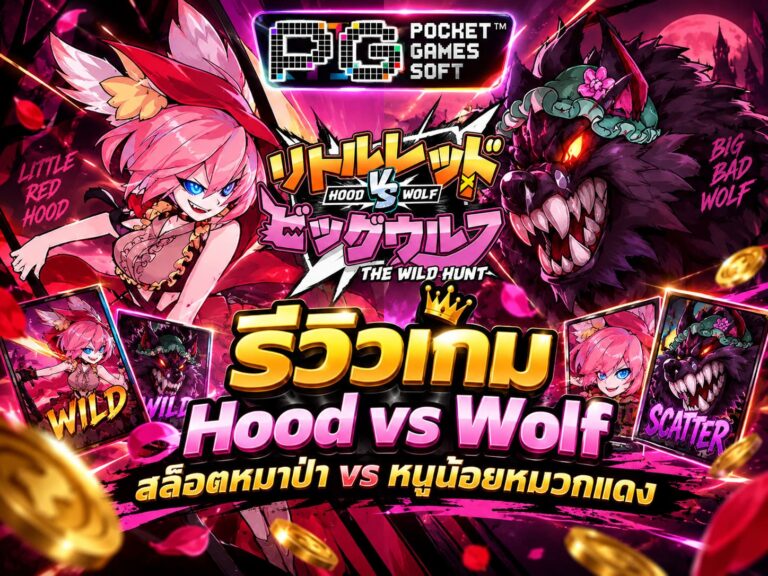 รีวิวเกม Hood vs Wolf สล็อตหมาป่า vs หนูน้อยหมวกแดง
