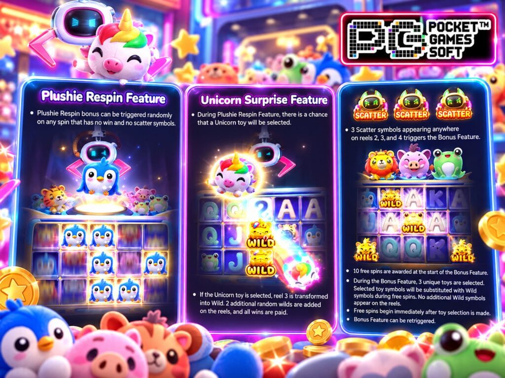 รีวิวเกม Plushie Frenzy ฟีเจอร์เด็ด