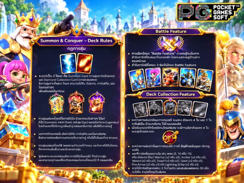รีวิวเกม Summon Conquer ระบบฟีเจอร์ภายในเกม