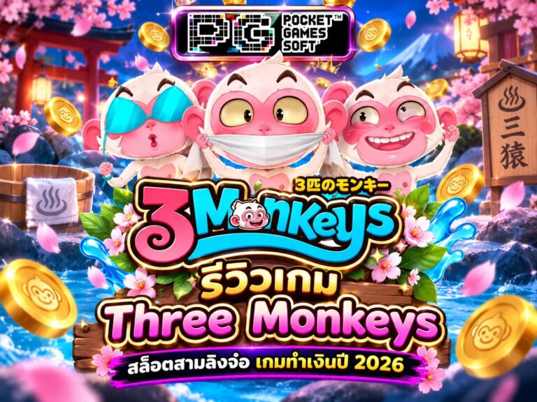 รีวิวเกม Three Monkeys สล็อตสามลิงจ๋อ
