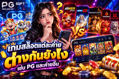 เกมสล็อตแต่ละค่ายต่างกันยังไง เช่น PG และค่ายอื่น