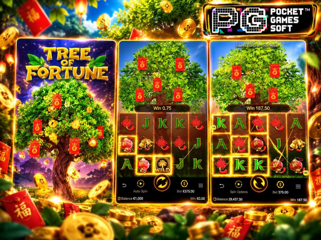 รีวิวเกม Tree of Fortune แจกโบนัสซองแดง