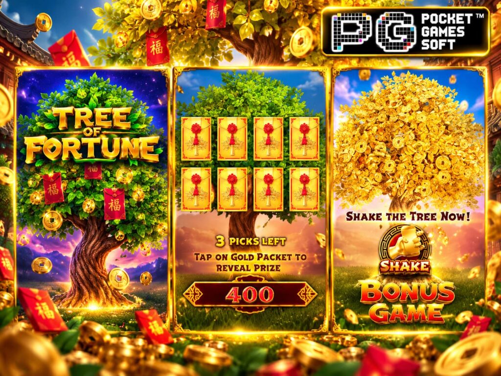 รีวิวเกม Tree of Fortune ฟีเจอร์เขย่าต้นไม้แตกง่าย
